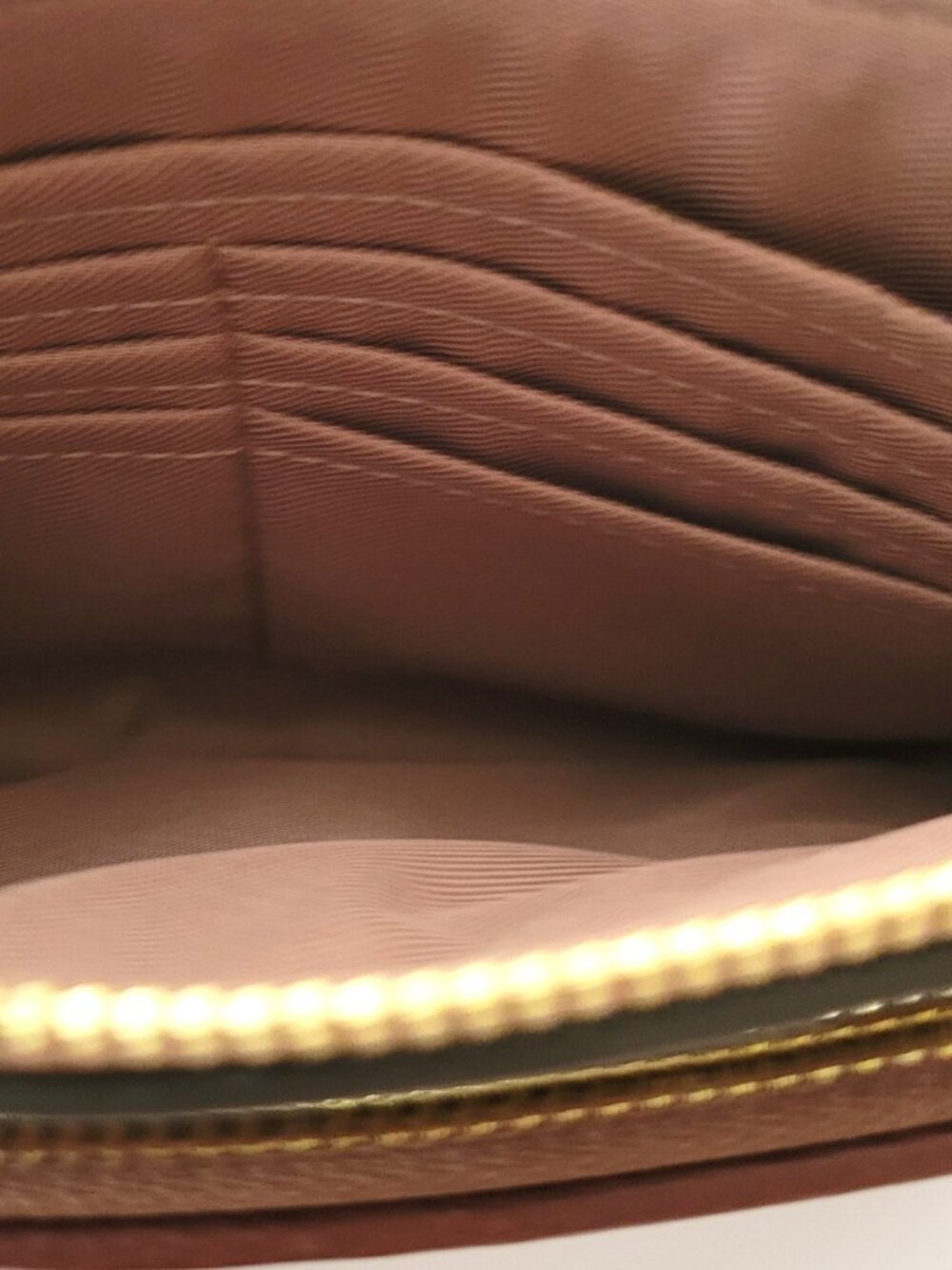 Coach CBO26 Double Zip Wallet Plaid Canvas Leather Clutch Wristlet Dark Natural - Picture 7 of 7